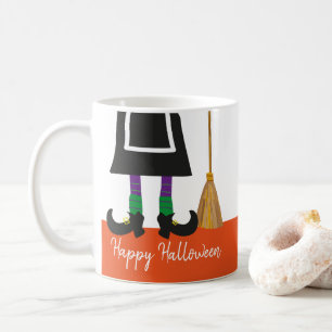 Mug Happy Halloween Jambes de sorcière et salle person
