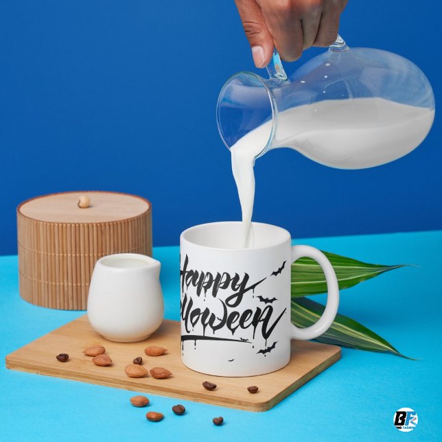 Mug Happy Halloween Vintage de conception de texte Éff (Créateur téléchargé)