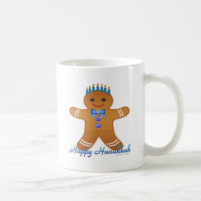 Mug Happy Hanoukka Gingerbread Man Menorah (Droite)