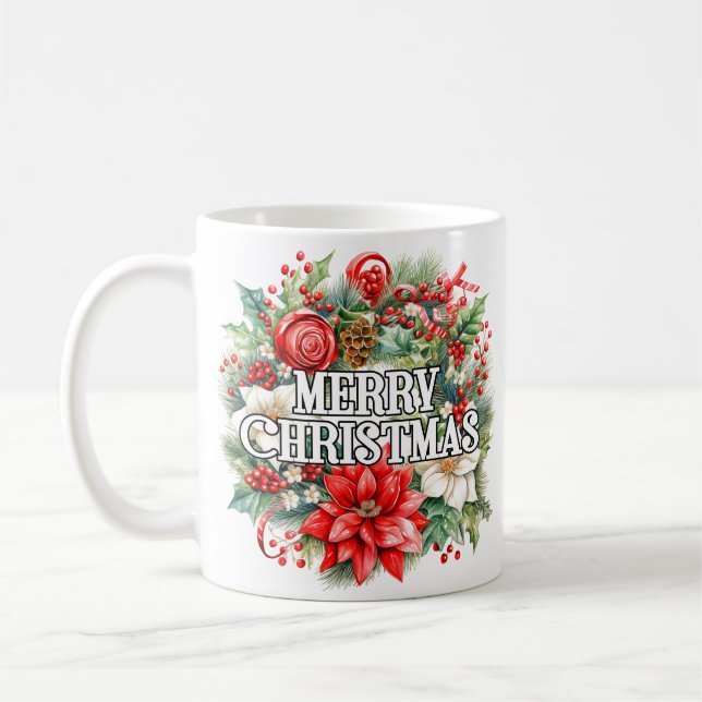 Mug Happy Holidays | Merry Christmas (Gauche)