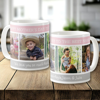 Mug Happy Mother's Day Best Nanny 4 Photo Collage