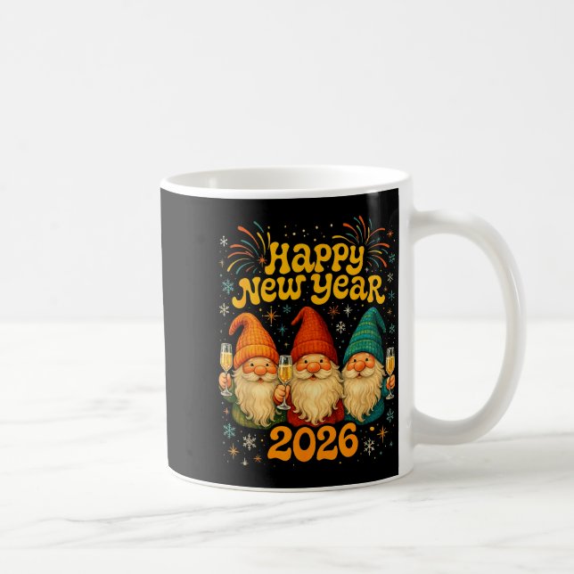 Mug Happy New Year 2026 Cute Gnome Party Gift  (Droite)