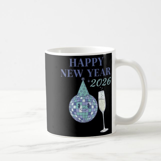 Mug Happy New Year 2026 Disco Ball Celebration  (Droite)