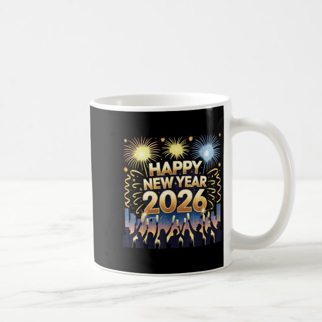 Mug Happy New Year 2026 Fireworks Party Celebration  (Droite)