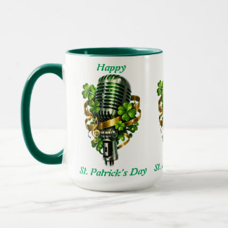 Mug Happy St. Patrick’s Day Shamrock & Microphone