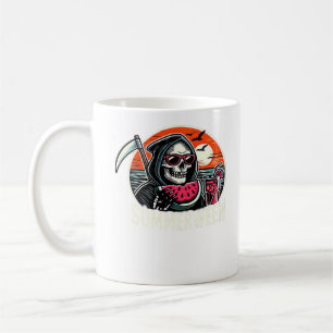 Mug Happy Summerween Grim Reaper Watermelon Summer Hal