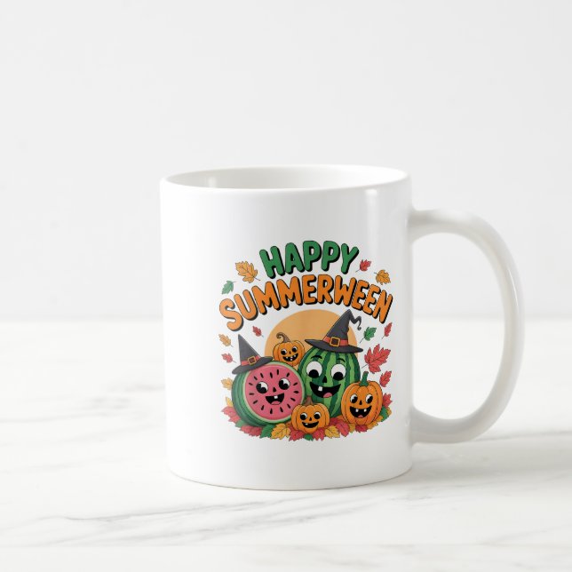 Mug Happy Summerween Watermelon Jack-o-lantern Humour  (Droite)