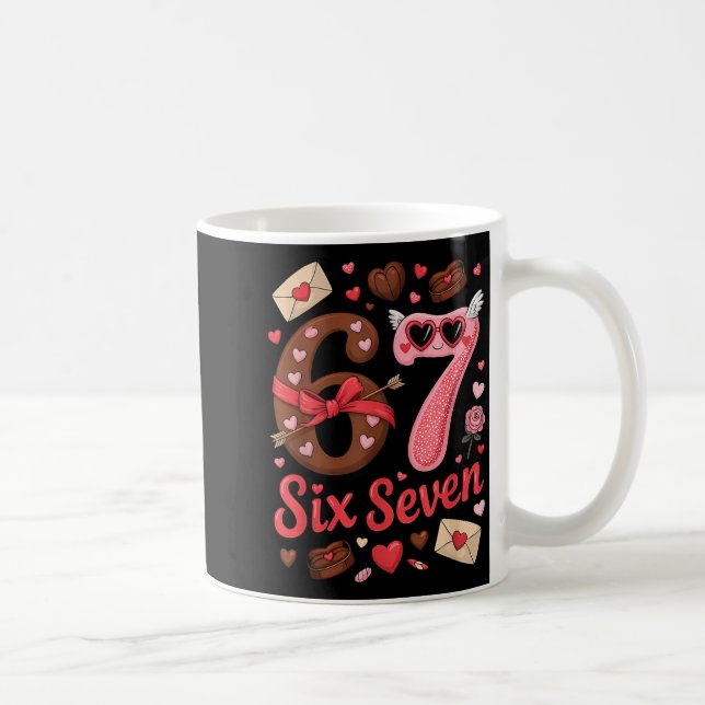 Mug Happy Valentine’s Day 67 Meme Hearts Coquette Bow  (Droite)