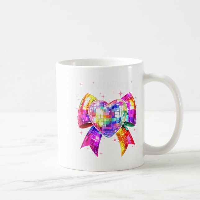 Mug Happy Valentine's Day Coquette Disco Ball Heart Gi (Droite)