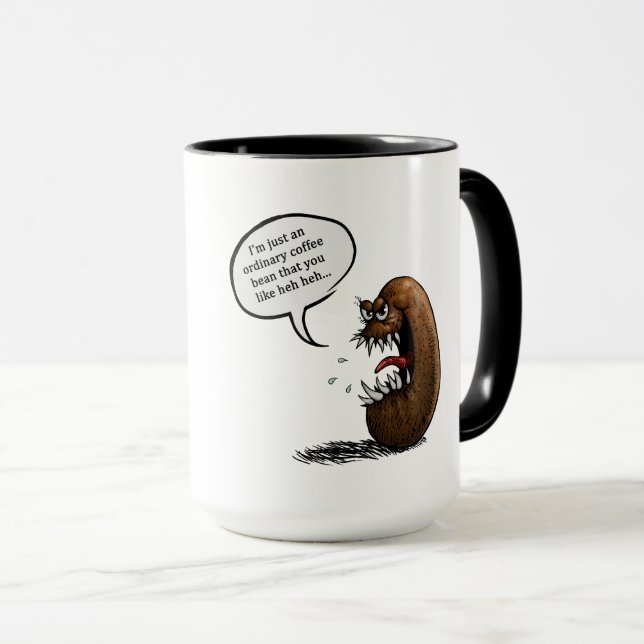 Mug Haricot de café effrayant (Devant droit)