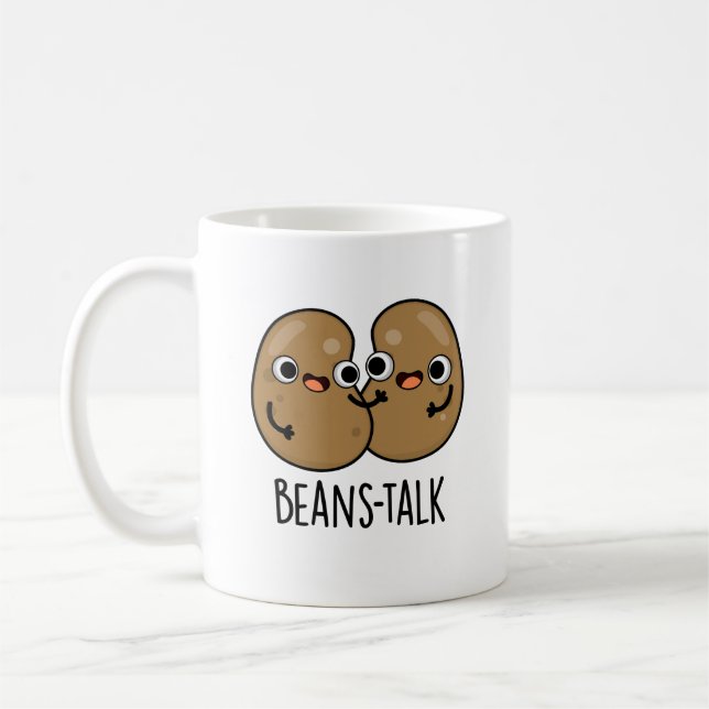 Mug Haricots Parler amusant Veggie Bean Pun (Gauche)