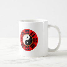 Harmonie chinoise rouge Bagua Trigram Yin Yang