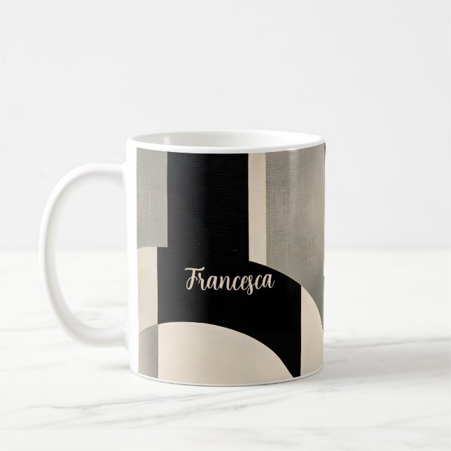 Mug Harmonie dans les tons : Composition Abstraite de  (Gauche)