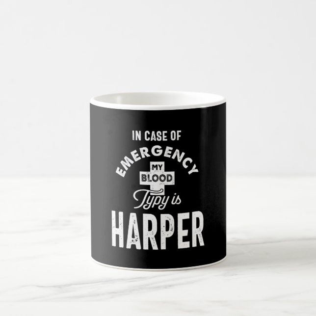 Mug Harper Nom personnalisé Cadeau Anniversaire (Centre)