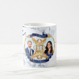 Mug Harry+Meghan bleu minuit marbré
