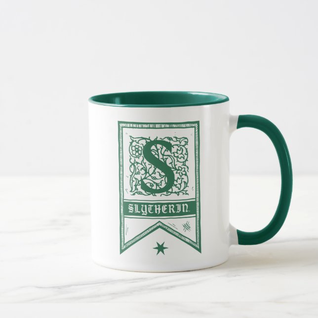 Mug Harry Potter | Bannière Monogramme Slytherin (Droite)