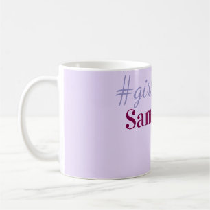 Mug hashtag Girlyvibes rose violet clair vibes féminin