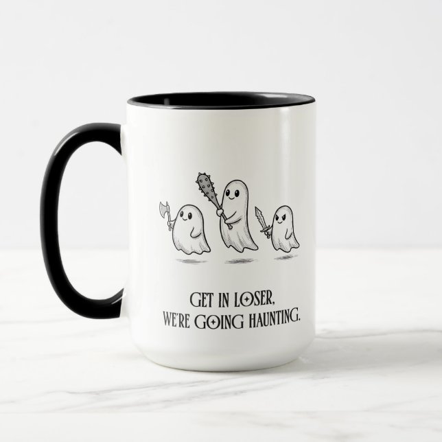 Mug Haunted Mean Girl Ghost Joke Funny Gift Present (Gauche)