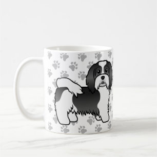 Mug Havanais noir et blanc Chien de dessin animé migno
