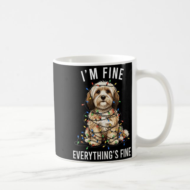 Mug Havanese Christmas I'm Fine Everything Is Fine  (Droite)