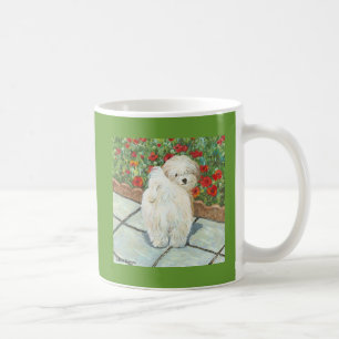 Mug Havanese n Poppies Art Print Gips & Cards