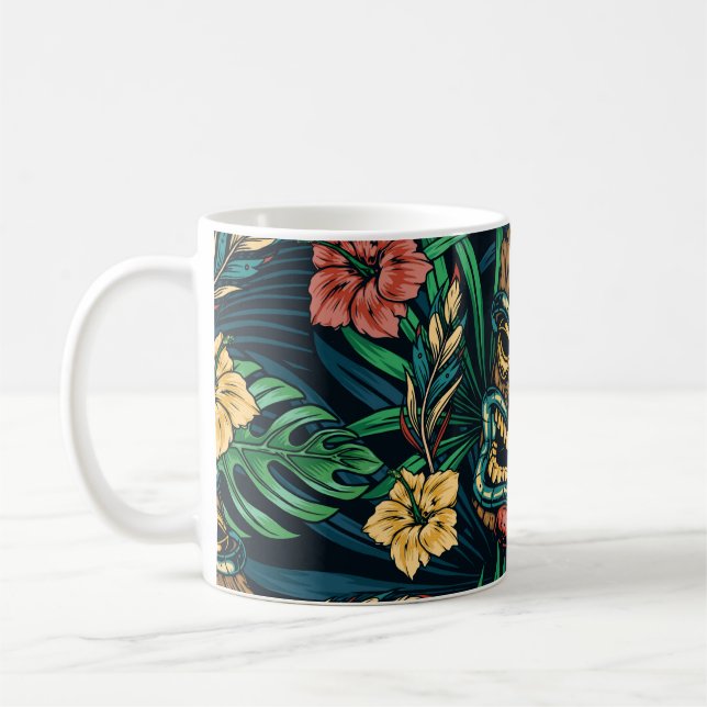 Mug Hawaï Tiki Masque Motif tropical (Gauche)