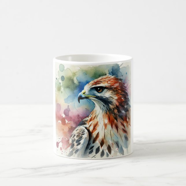 Mug Hawk in serene nature 280824AREF135 - Watercolor (Centre)