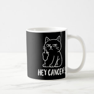 Mug Hé Cancer F U Drôle Mème Chat Doigt D'honneur Fck