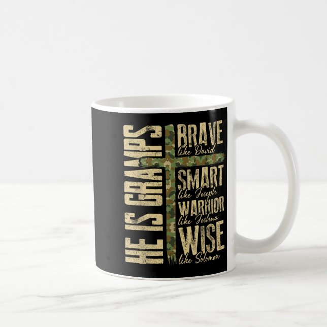 Mug He Is Gramps Camo Religious Father's Day Christian (Droite)