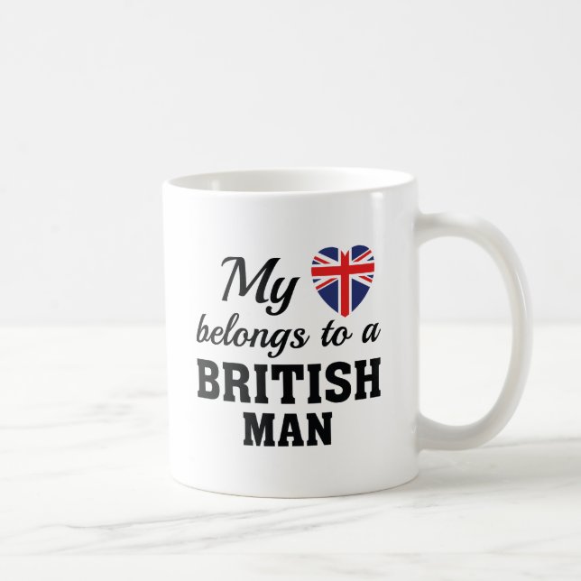 Mug Heart Belongs British (Droite)