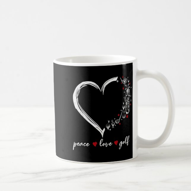 Mug Heart Peace Love Golf Player Srt Lovers Outfit Wom (Droite)