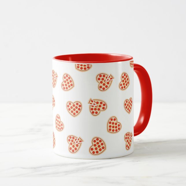 Mug Heart Pepperoni Pizza Motif (Devant droit)