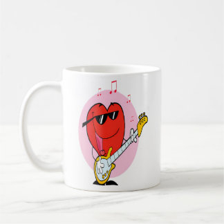 Mug Heart Playing Music Valentines Tshirt For Men Wome