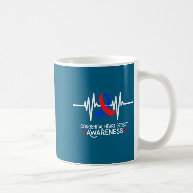 Mug Heartbeat Chd Congenital Heart Defect Awareness Mo (Droite)