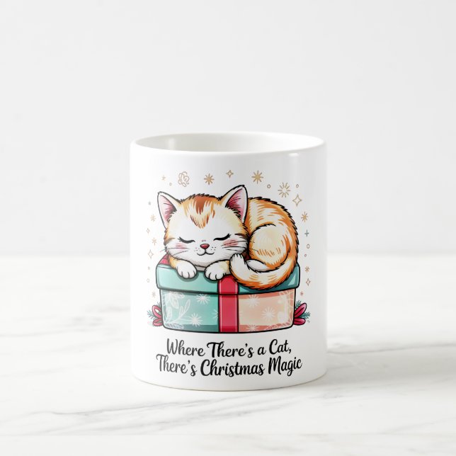 Mug Heartwarming Sleeping Kitten - Cat Lover Gift (Centre)