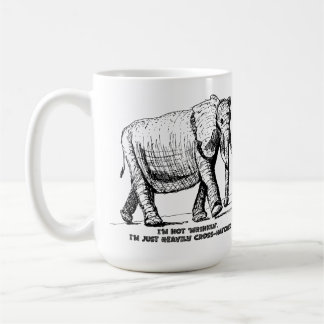 Mug Heavy Cross-Hatched Elephant