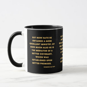 Mug Hébreux 8:6 KJV Bible Verse Deux Tones