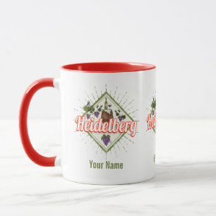 Mug Heidelberg am Neckar Allemagne Vin rétro Vintage