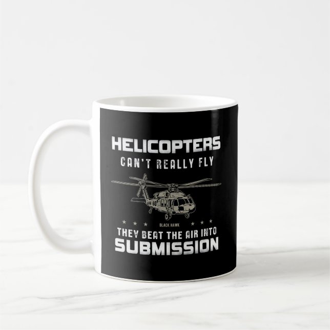 Mug Hélicoptère Militaire Euh-60 Pilote Aviation (Gauche)