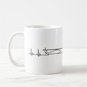 Mug Hélicoptère pulse cardiaque