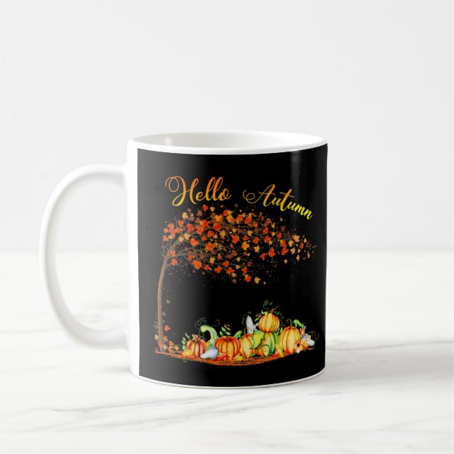 Mug Hello Autumn Hello Fall Pumpkin Fall Lover Thanksg (Gauche)