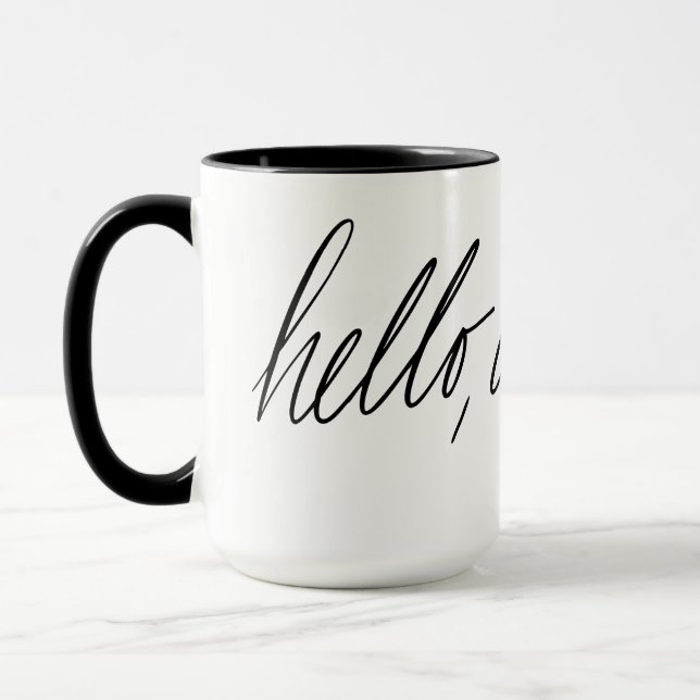 Mug Hello Darling manuscrit (Gauche)