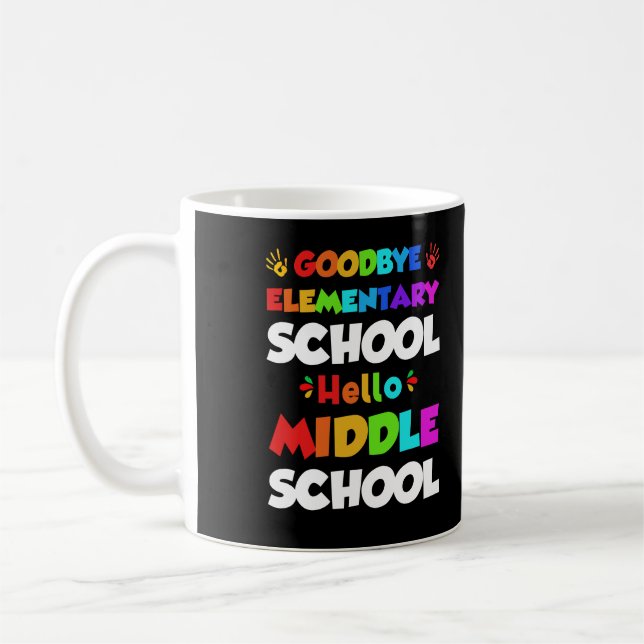 Mug Hello Middle School Graduation école élémentaire (Gauche)