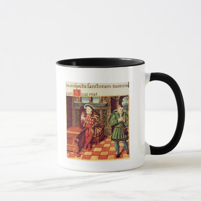 Mug Henry VIII jouant une harpe avec son imbécile va (Droite)