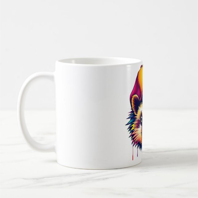 Mug Hérisson dans un Casquette de baseball (Gauche)
