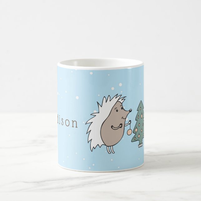 Mug Hérisson de dessin et Noël des arbres (Centre)