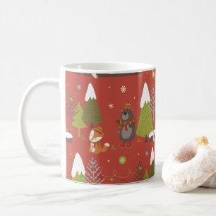 Mug Hérisson et ours d'hiver Noël