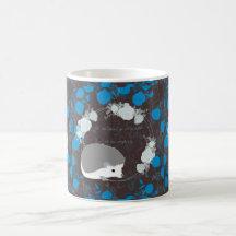 hérisson, fleur de vie, bleu, mandala, zen, chakra