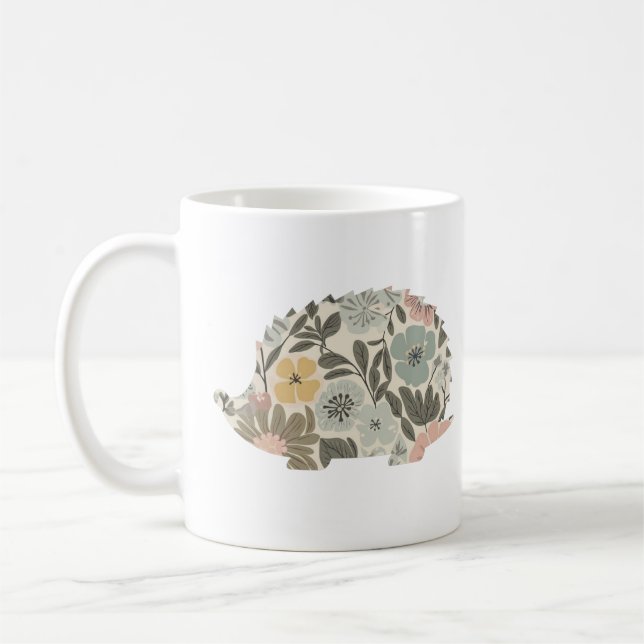Mug Hérisson Floral Boho (Gauche)