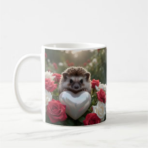 Mug Hérisson mignon de juin avec cœur de perle